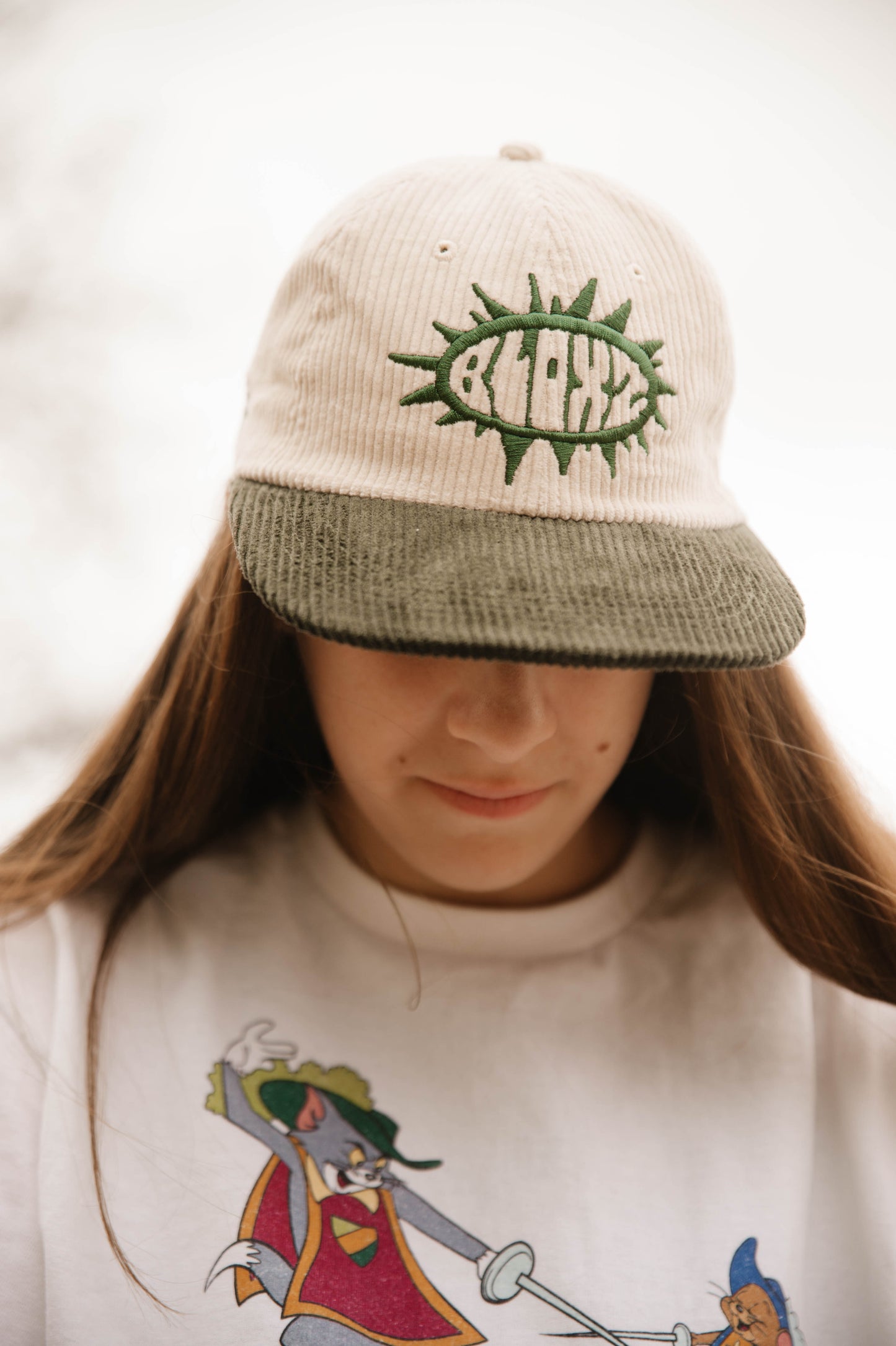 Green “Sun Rays” Corduroy Hat