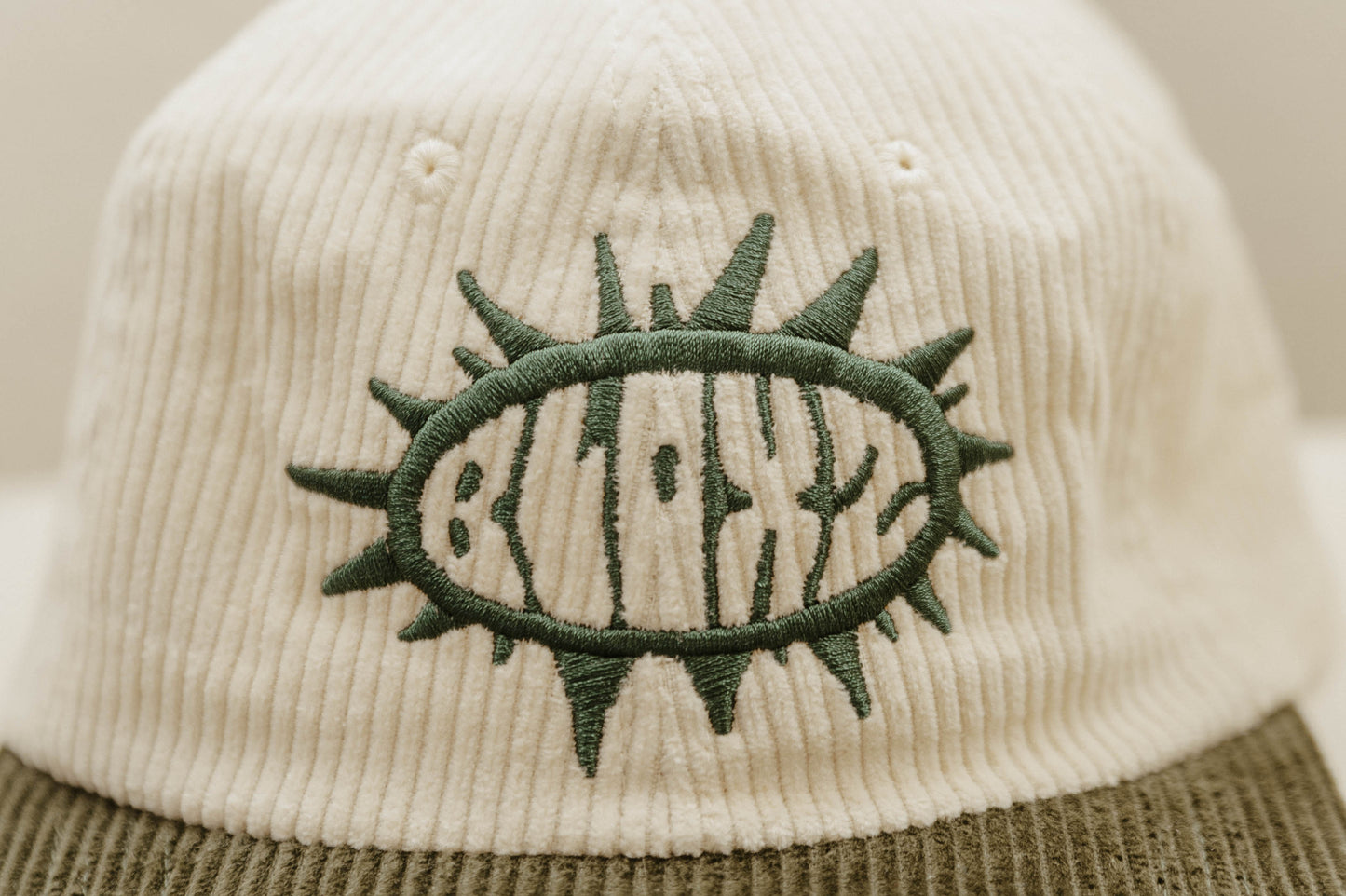 Green “Sun Rays” Corduroy Hat