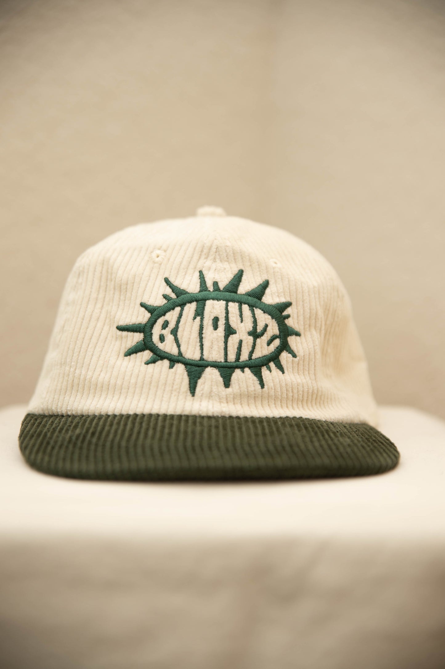 Green “Sun Rays” Corduroy Hat